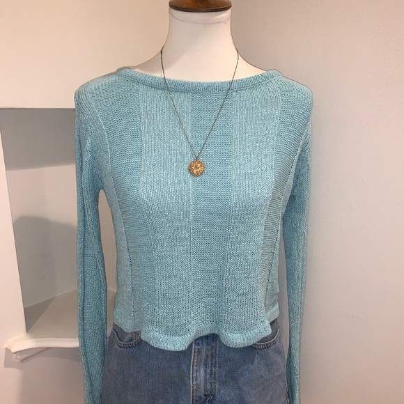 Free People Sweaters - MINKPINK slightly cropped blue sweater